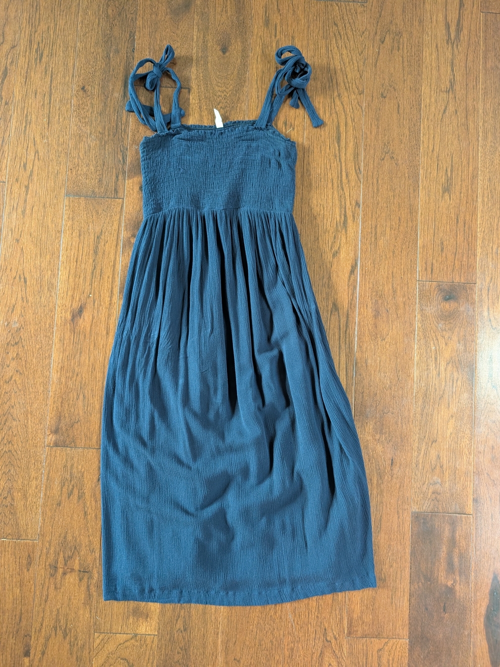 Hello MIZ Navy Smocked Maternity Dress